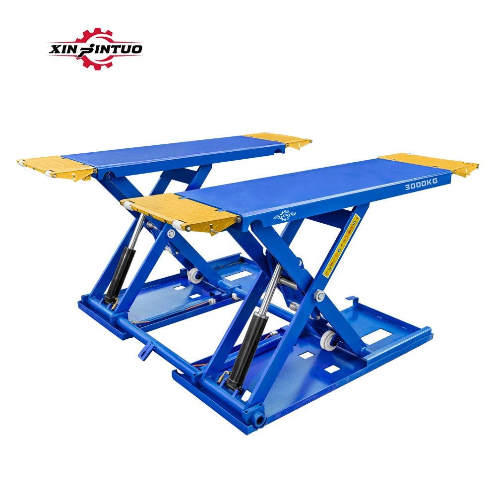 Xinjintuo CE Car Hoist 3.0T Auto Lifter on Ground Scissor Lift Car Elevator