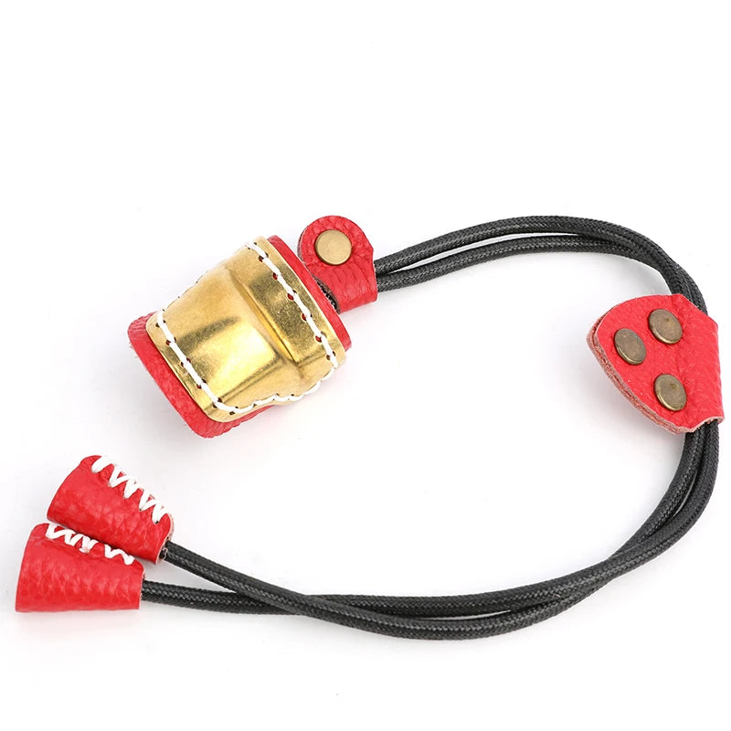 Archery Thumb Ring Mongolian Bow Brass Leather Finger Guard for Hunting Target Traditional Bow