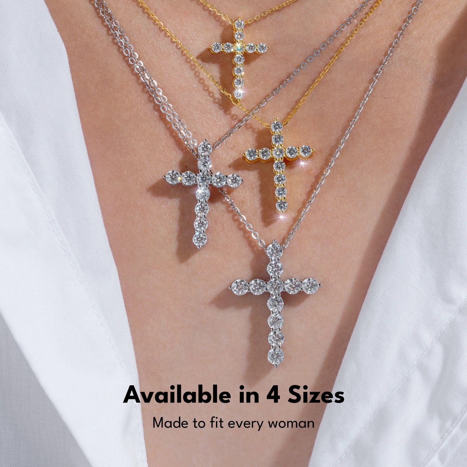 Free Ship Christian Religious Jewelry S925 Silver Women Men Jesus 14K Gold Plated CZ Diamond Cross Luxury Pendant Necklace
