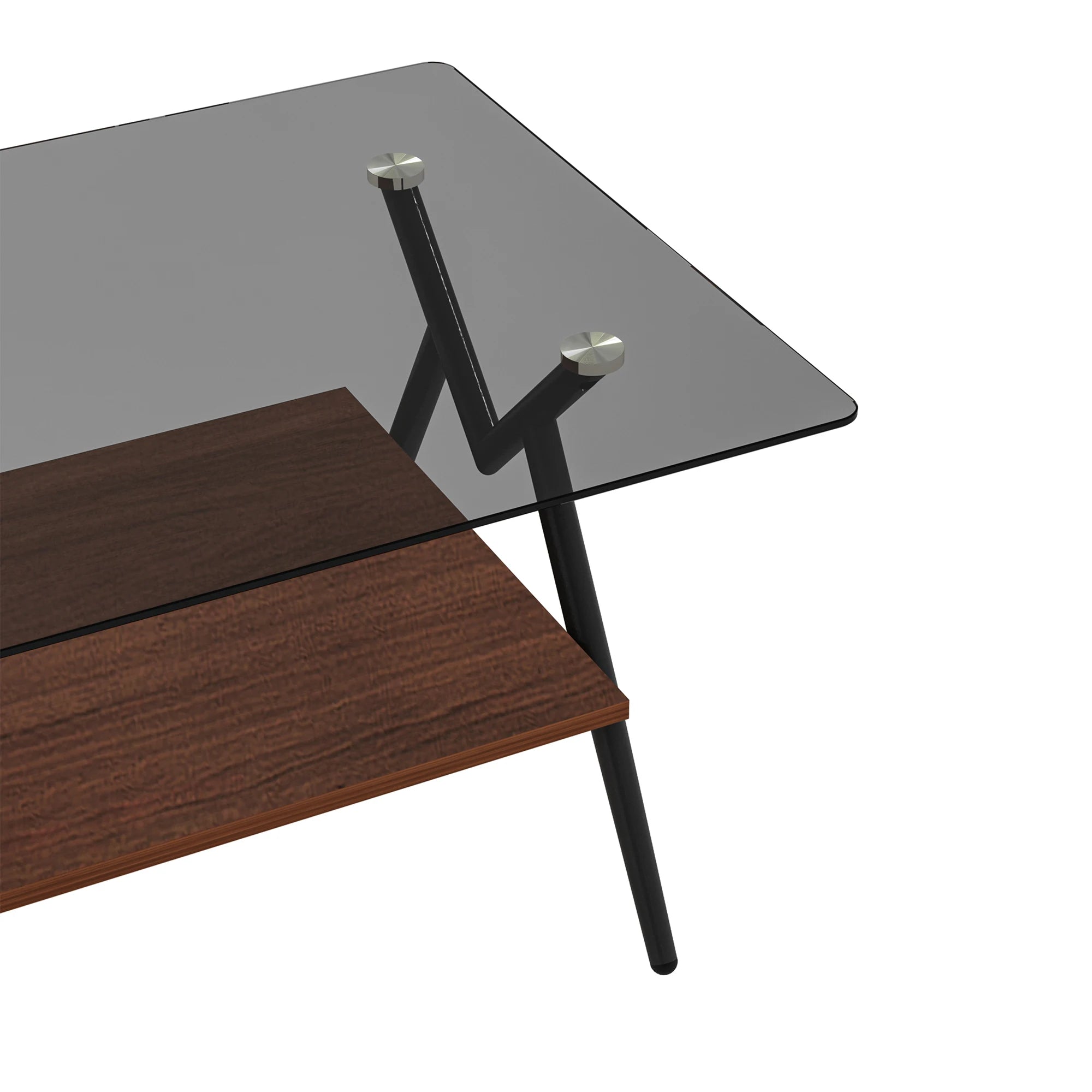 Living Room Set of 3 Piece New Shape Tempered Glass Coffee Table Side Table Set for Living Room Center Area
