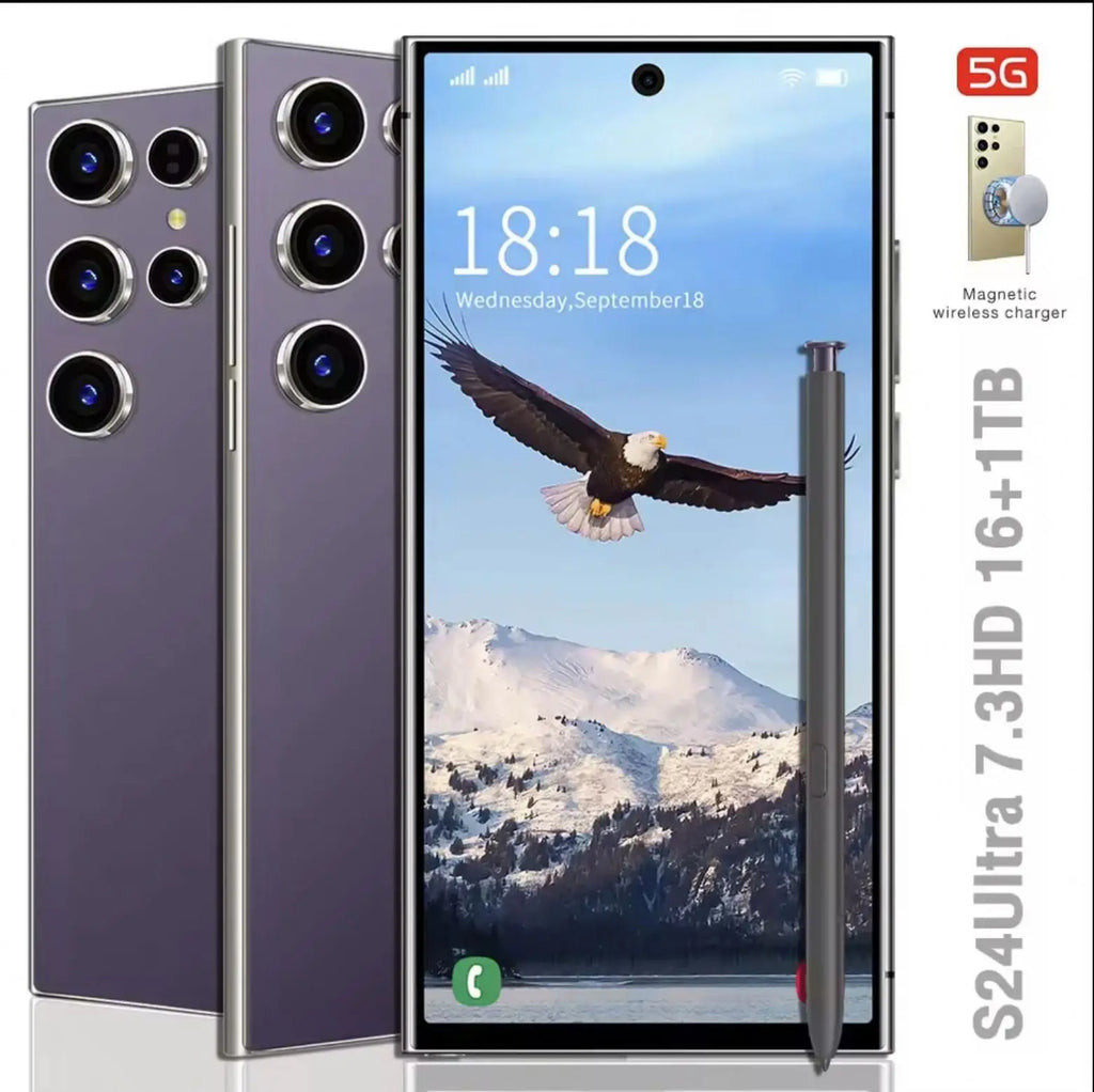 2024 New Ultra-high Speed S24 Ultra 16GB+1TB 5G Smart Phone 7.2-inch 48MP+108MP 8+2 Android 13 Smart Game Phone