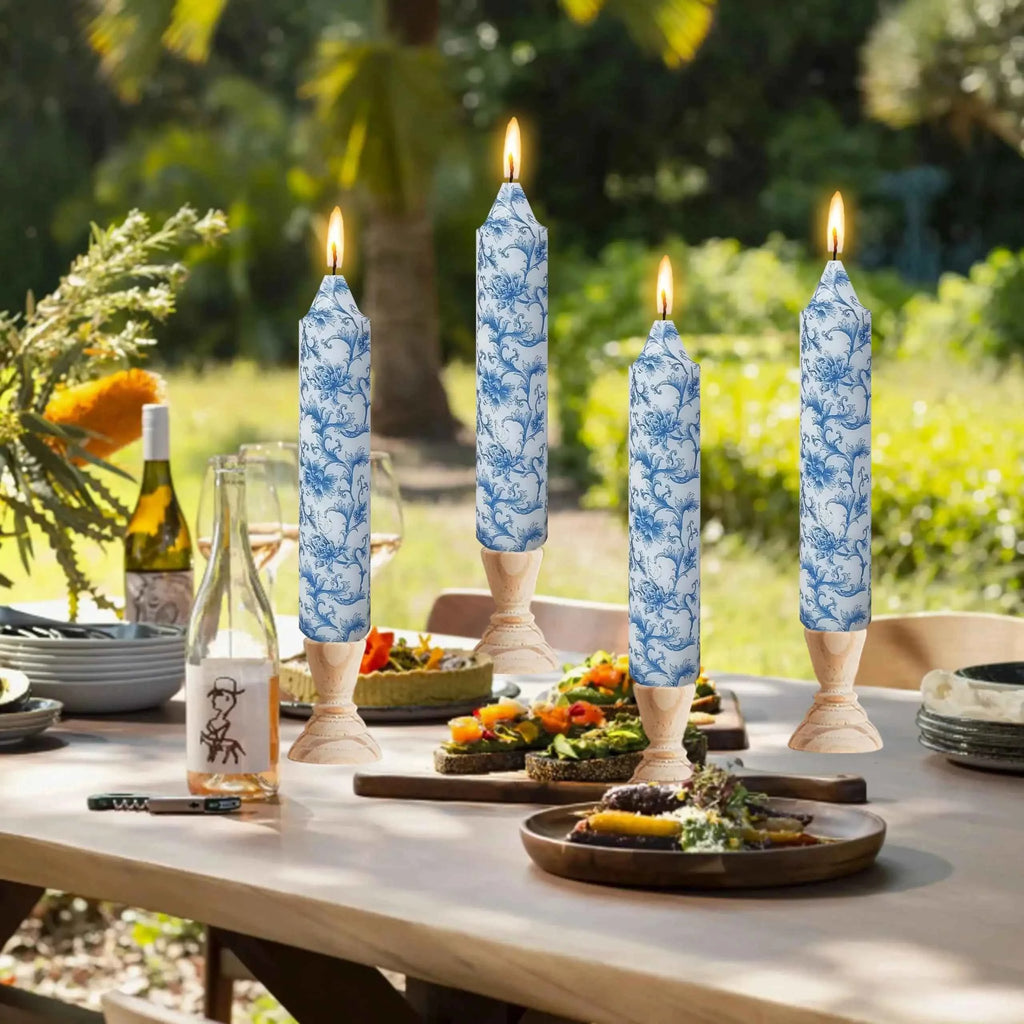 7Inch Pillar Candles Handmade Unscented 4PCS Small Taper Candle Sticks for Festive Parties Wedding Home Decor