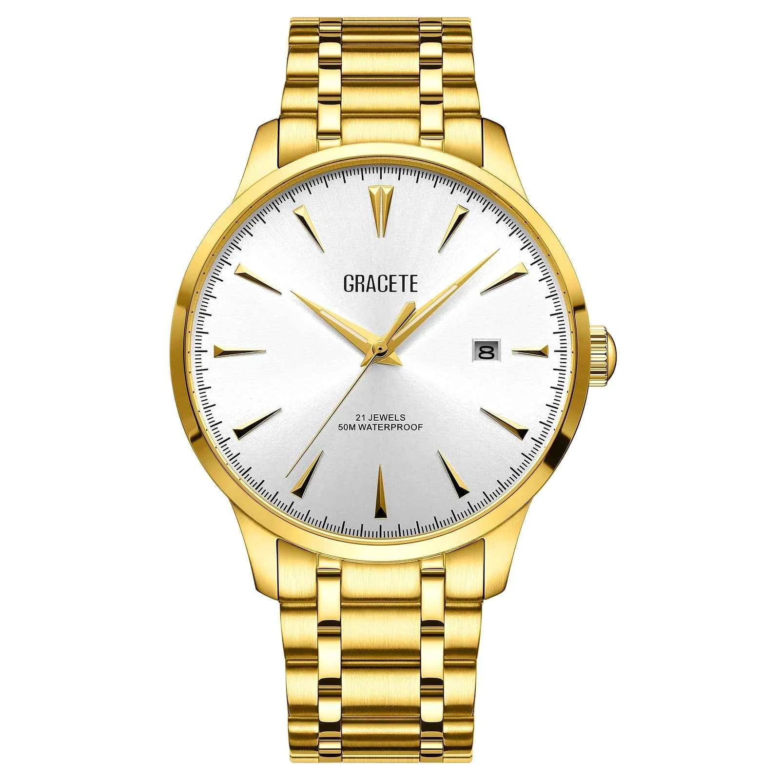 2023 Golden Mechanical Watch for Men - High-End Stylish Stainless Steel Design