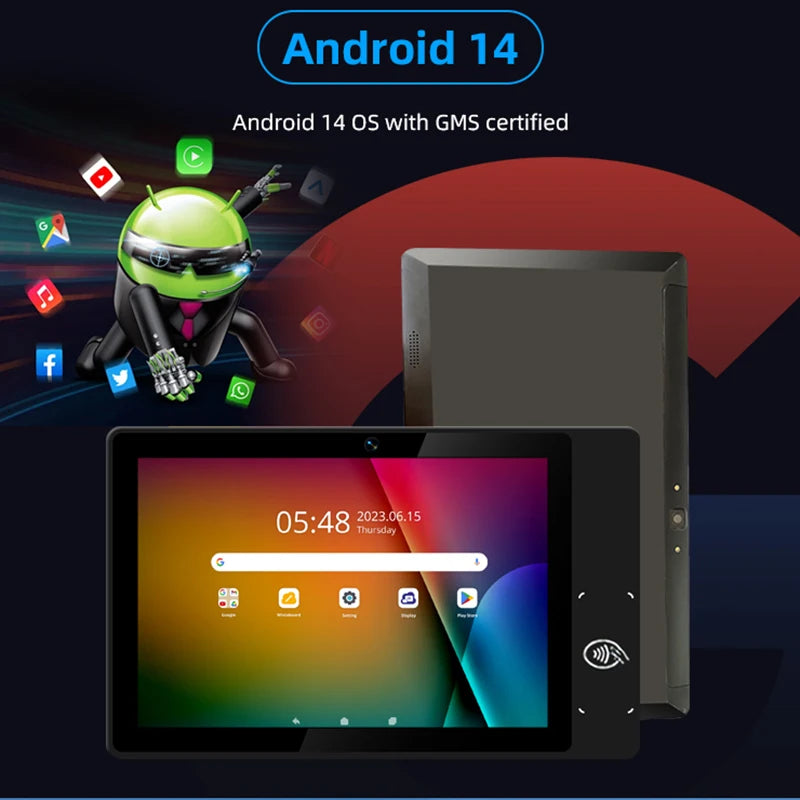 FBI Certified Mobile ID Verification Device 10 Inch Android 14 Biometric Registration Tablet with FAP20/30 Fingerprint Scanner