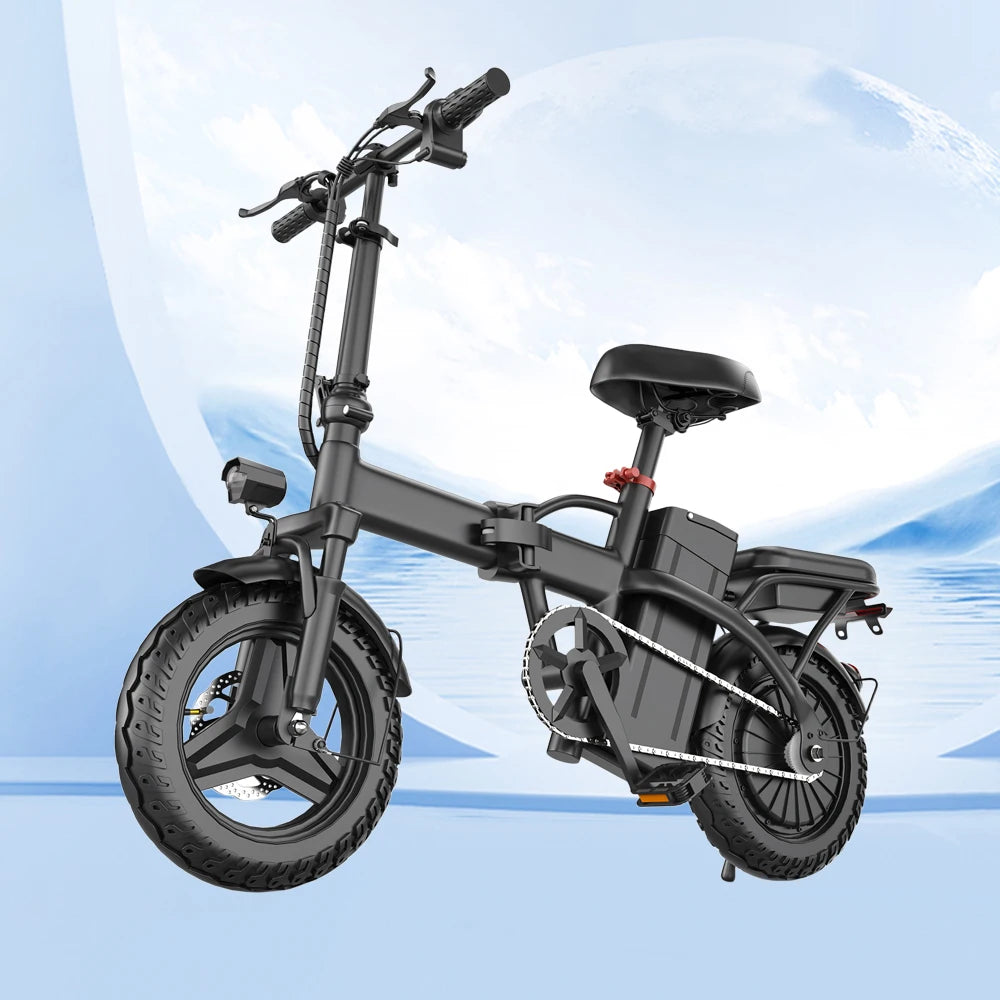 US Warehouse 500W 10Ah 25MPH 30Miles 14 Inch Foldable Electric Bike Cheap Mini Rear Drive 500W Lithium Battery City Folding
