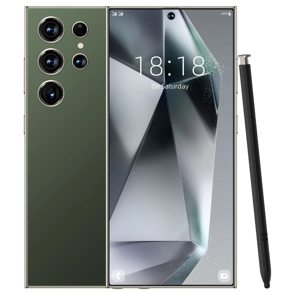 Samsum S24 Ultra Smartphones 8+256GB 5G Dual SIM Original CPU Octa Core HD Screen Resolution LTE Cellular Mobile Phone