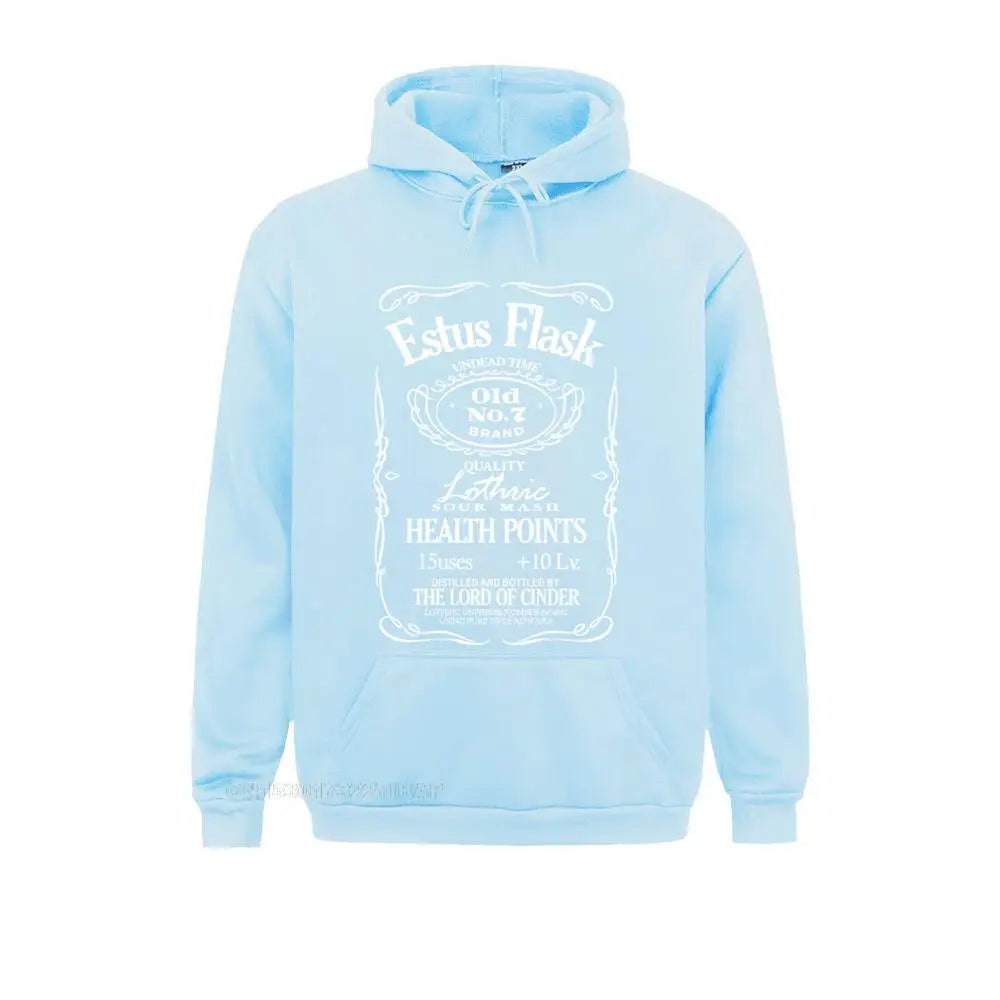 Men's Dark Souls Estus Flask Harajuku Hoodies Game Knight Weapons Drink Sportswear Men Christmas Streetwear Jacket Sweater
