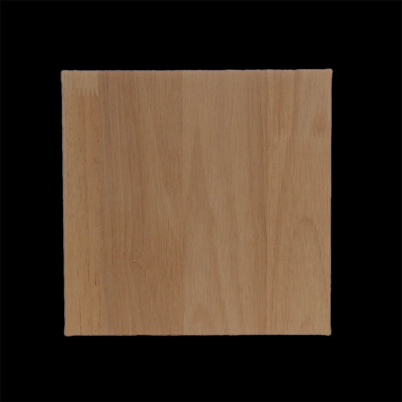 Decorative Wood Appliques Unique Exquisite Natural Floral Wooden Carved Onlay Decal Figurines Home Furniture Door Decor Square