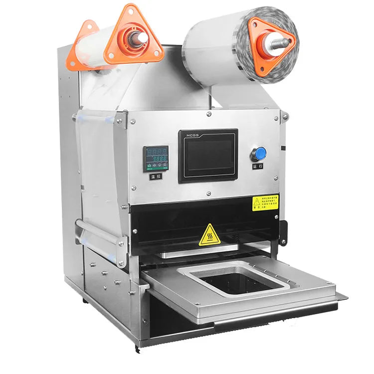 Gas Flush Nitrogen Automatic Salad  Lunch Box Fast Food  Commercial  Tabletop  Plastic Tray Sealer Sealing Machine