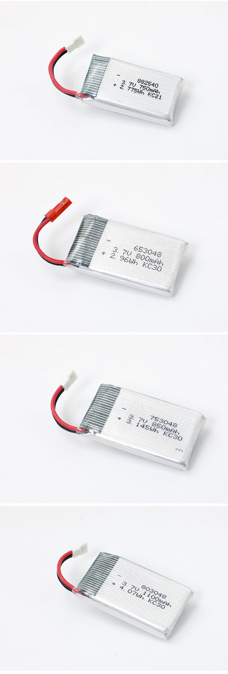 802555 3.7V 800mAh Lipo Battery 25C Helicopter H12C F181 F187 F163 Drone Rechargeable Lithium Battery