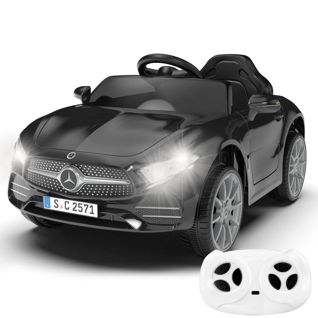 12V Kids Ride on Benz Car with 2.4G Remote Control, Car Ride on Vehicle Double Doors, 5 Point Safety Belt,LED Light 2-5 Year