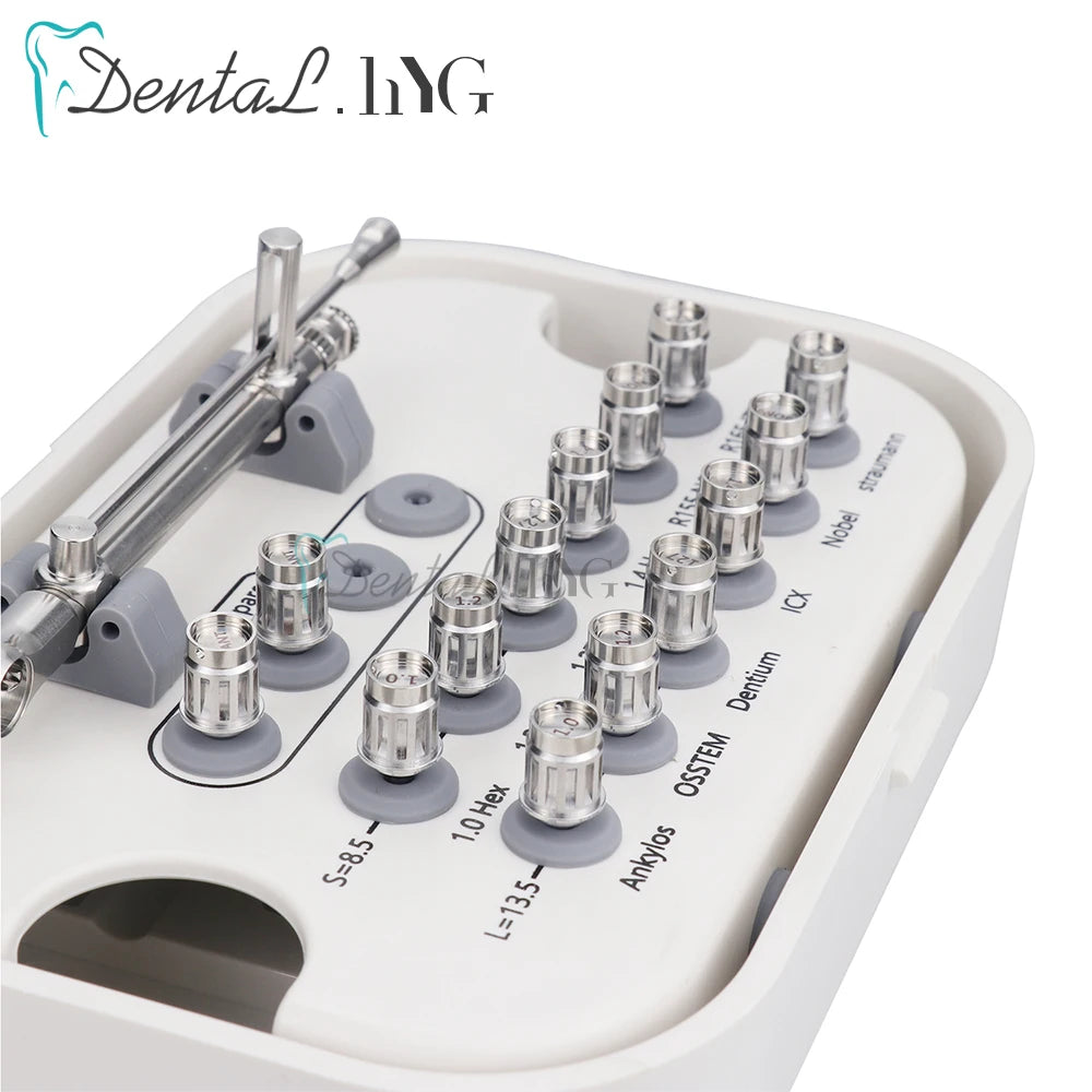 Fast ShipDental Universal Implant Torque Screwdriver Wrench Prosthetic Restoration Ratchet Kits Dentistry Implant Tool 10-70NCM