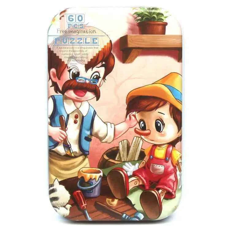 Hot New 60 Pieces Wooden Puzzle Toys for Children Cartoon Vehicle Animal Wood Jigsaw Baby Learning Educational Toy Kids Gift