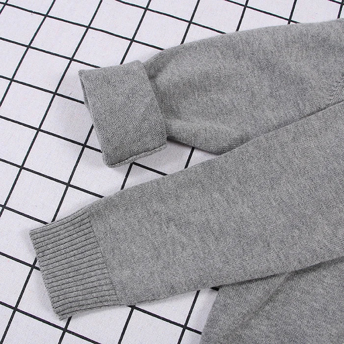 2025 New Autumn 1-8Yrs Baby Boys Girls Pure Color Casual Loose Pullovers Sweaters Kids Sweaters Knitted Bottoming Boys Sweaters