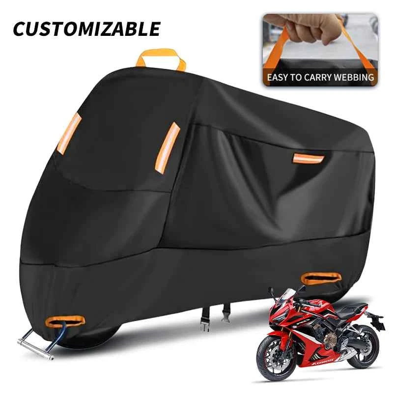 High Quality Waterproof Outdoor Motorcycle Cover with Locking Feature