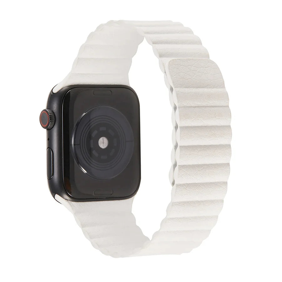Dropshopping Leather Links for IWatch Band 45mm 41mm 44mm 40mm Magnetic Loop Bracelet for Iwatch Series 8 7 SE 6 5 4 3 Strap