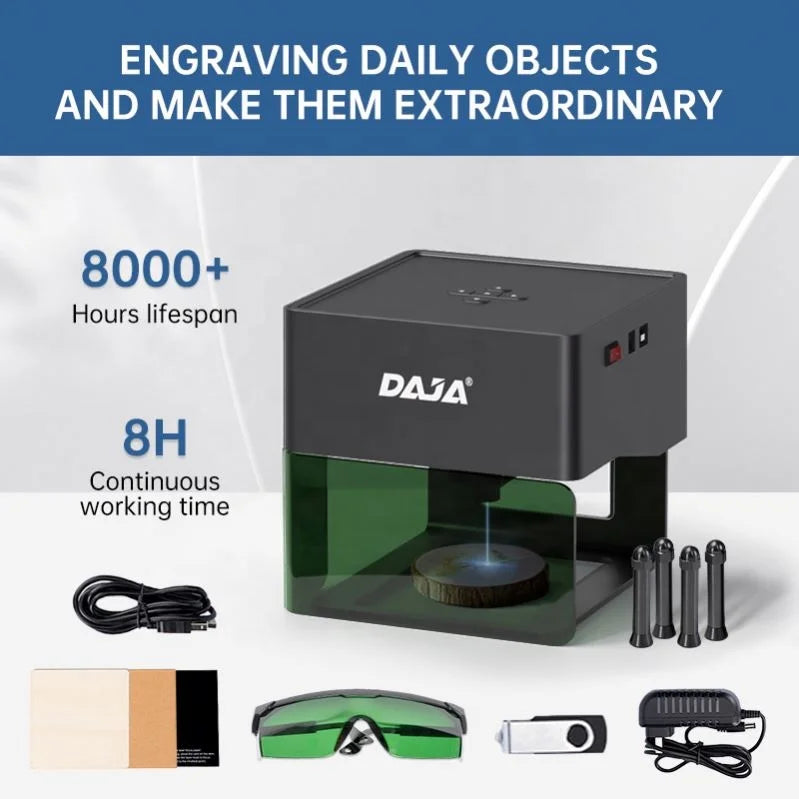 3D Laser Printer Leather Engraving Machine Portable Cokoaiai Fiber Grabadora Metal for Plastic