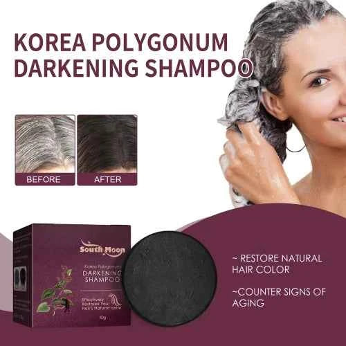 South Moon Korea Polygonum Darkening Shampoo  Brightening Restores Natural Color Black Strong Nourishing Hair
