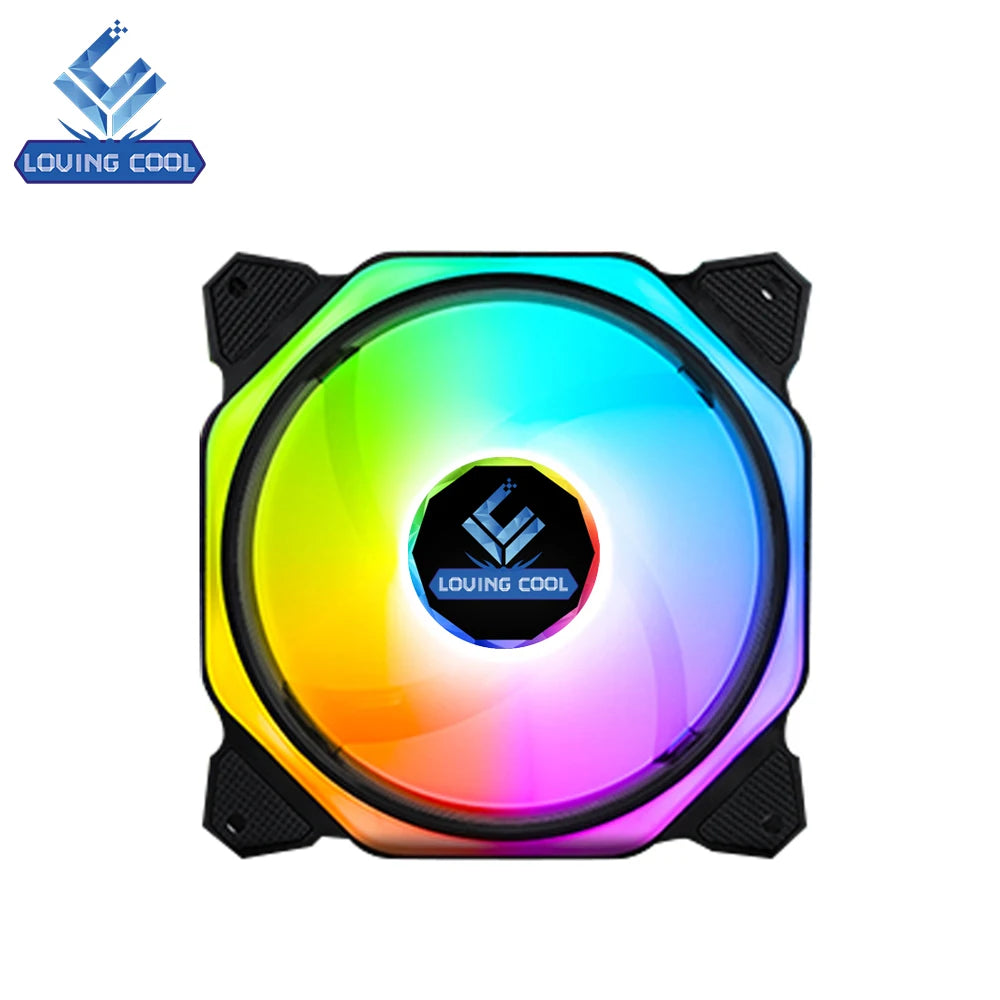 in Stock 12V DC 120mm LED Computer Case Fan Plastic Heatsink Effective PC Cooling Fans