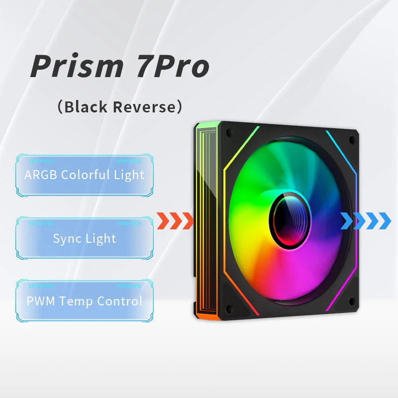 OEM 120mm ARGB PWM Smart Sync PC Cooling Fan High Static Pressure LED Computer Case Fan for Gaming Desktops