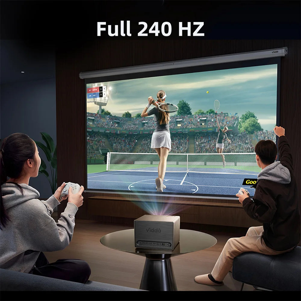 Hisense Vidda C1 Pro Projector 4K Triple LED Projector with WiFi6 Auto Focus 240 HZCinema Full 3D Projectors