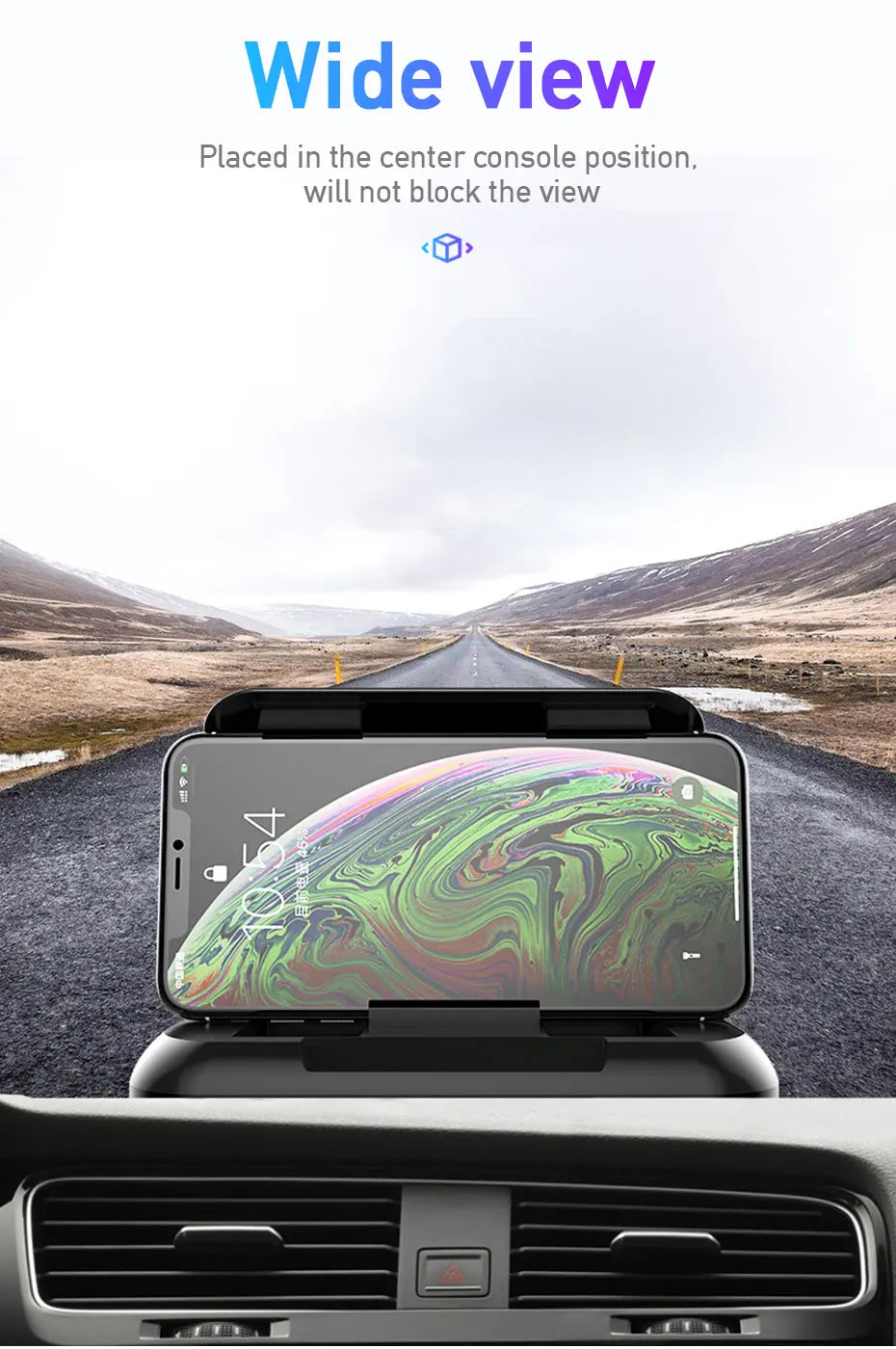 Car Phone Holder Mount Universal Dashboard Phone Holder for Car Anti-Slip Silicone Suction Pad Adjustable Smartphone Support