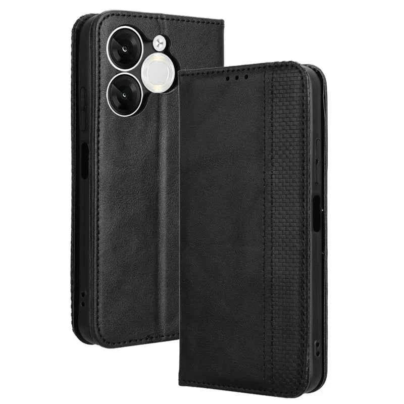 For Itel A80 4G Wallet Stand Function Pu Leather Magnetic Closure Phone Cases Card Slot Phone Cases