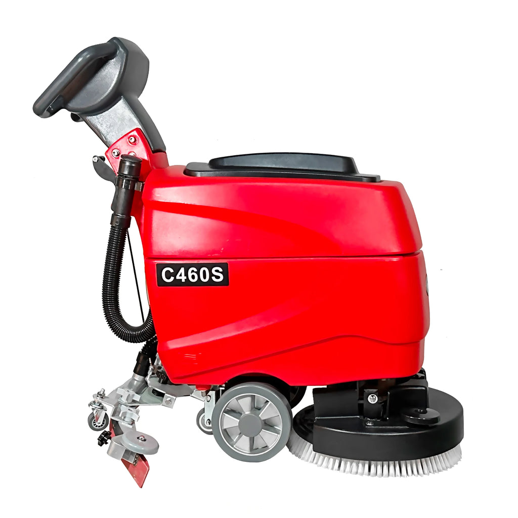 Magwell C460S 18in Brush Pad 10.5Gal Recovery Tank Compact Auto Walk Behind Floor Scrubber