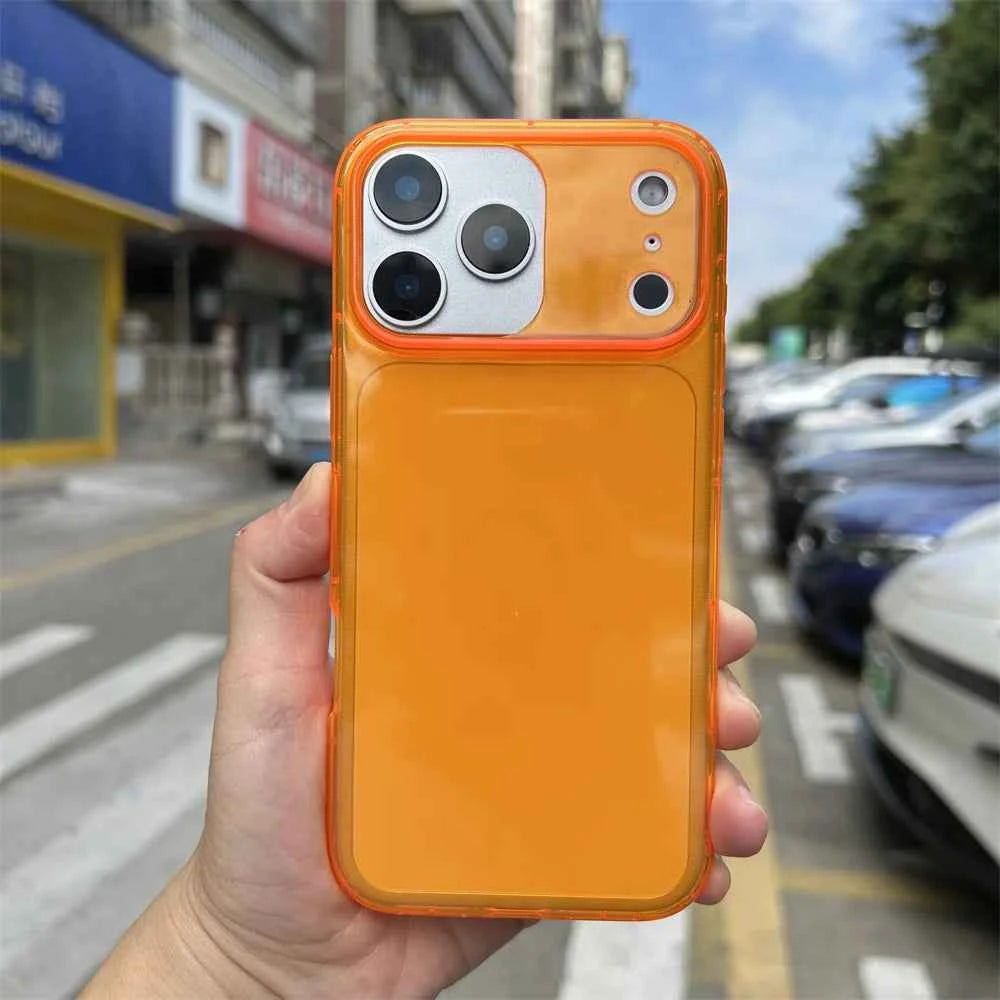 Luminous Neon clear Fluorescent Neon Tpu Silicone Shockproof Phone Cases for iphone 12 13 14 15 16 17 air Pro Max Plus