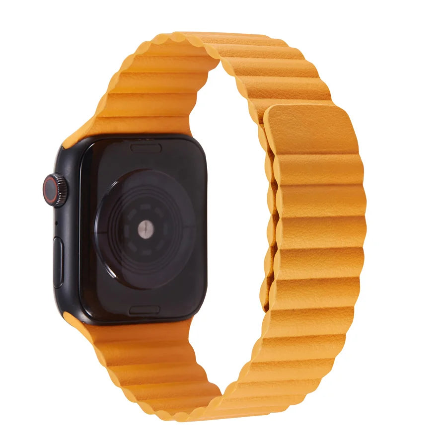 Dropshopping Leather Links for IWatch Band 45mm 41mm 44mm 40mm Magnetic Loop Bracelet for Iwatch Series 8 7 SE 6 5 4 3 Strap