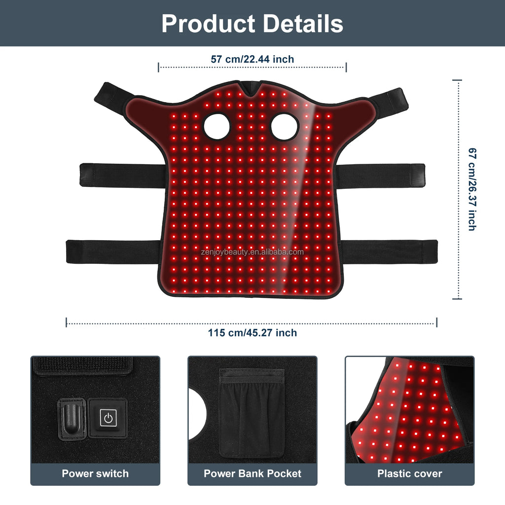 2026 Equine LED Red Light Therapy Machine Built-in Battery with Near Infrared Horse Care Product with Poll Cap