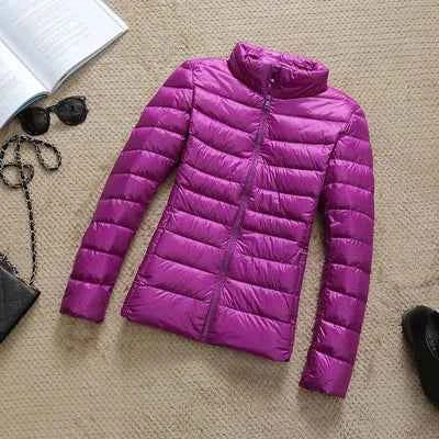 90% Ultra-light Plus Size Thin Down Jacket Women 2020 Autumn Winter Slim Short Hooded Warm White Duck Down Coat Women Outerwear