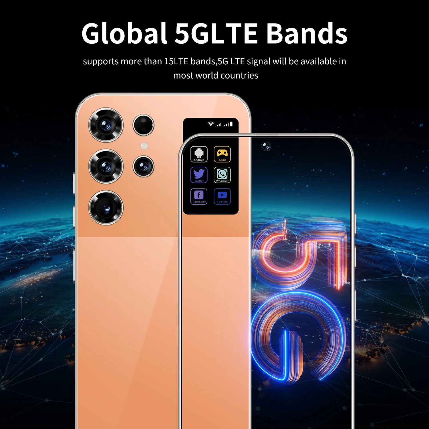 Original S26 Ultra 7.3 Inch Smartphone 16GB+1TB Unlocked Dual Card 5G Android 14 Decacore HD Dual SIM Mobile Phone for Gaming