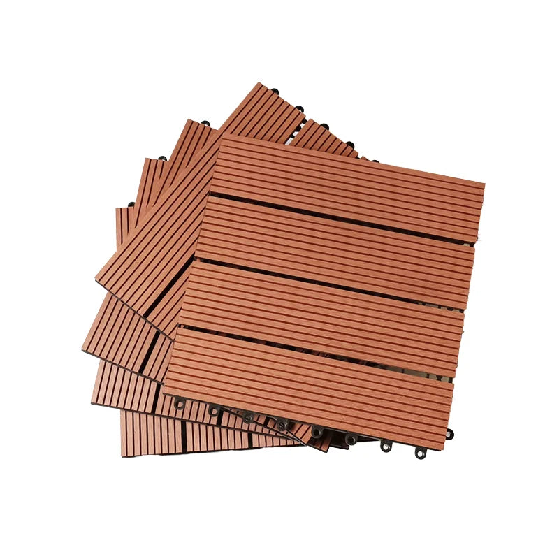 Fire Retardant Outdoor Interlocking Deck Tiles WPC Heavy Duty Anti-Slip for Commercial Patio Hotel Garden Flooring