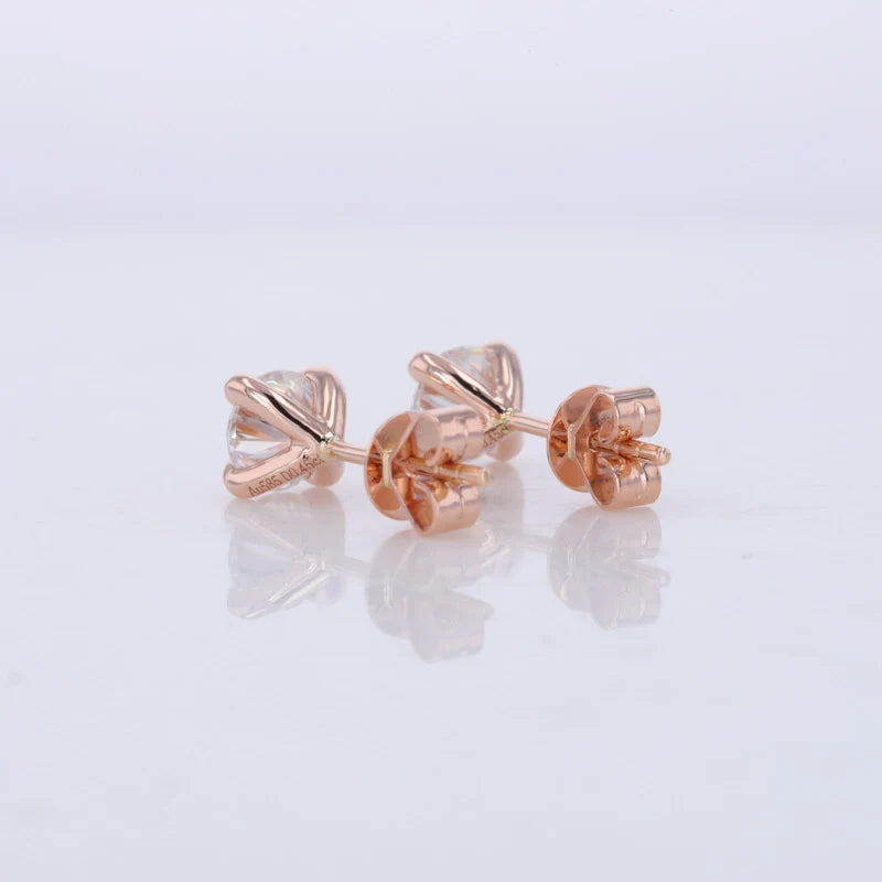Starsgem 14k Gold Moissanite Earrings Stud 8mm 7mm 6mm 5mm Man Made Diamond Trendy Stud Earrings.