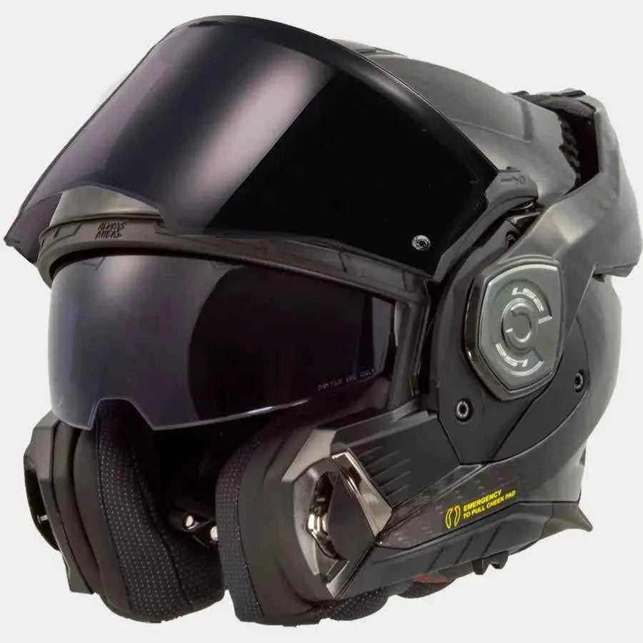 FF901 Original Carbon Fiber Rear Flip Helmet with Double Lens 180° Uncover DOT Four Seasons Compatible Fiber 6K for Motorcycles