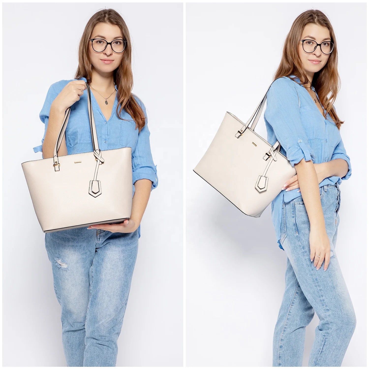 LOVEVOOK Hot Sale Factory Custom Women PU Leather Tote Bag High Quality Summer 3 Pieces Ladies Purses and Handbags for Women Bag