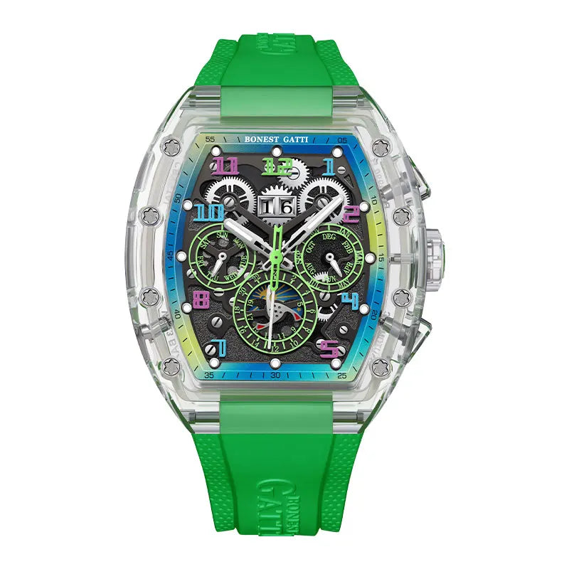 Bonest Gatti Luxury Watches Men Watch Mechanical Tourbillon Wristwatch 3ATM Waterproof Automatic Watch BG6006