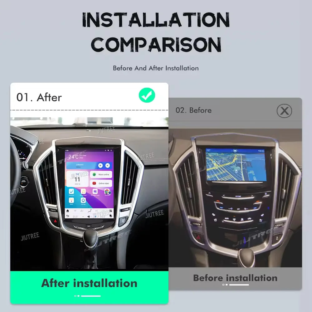 12.1 Inch Android 13 For Cadillac ATS CTS SRX 2013-2018 Car Radio GPS navigation Vertical Screen Video Android Multimedia Player