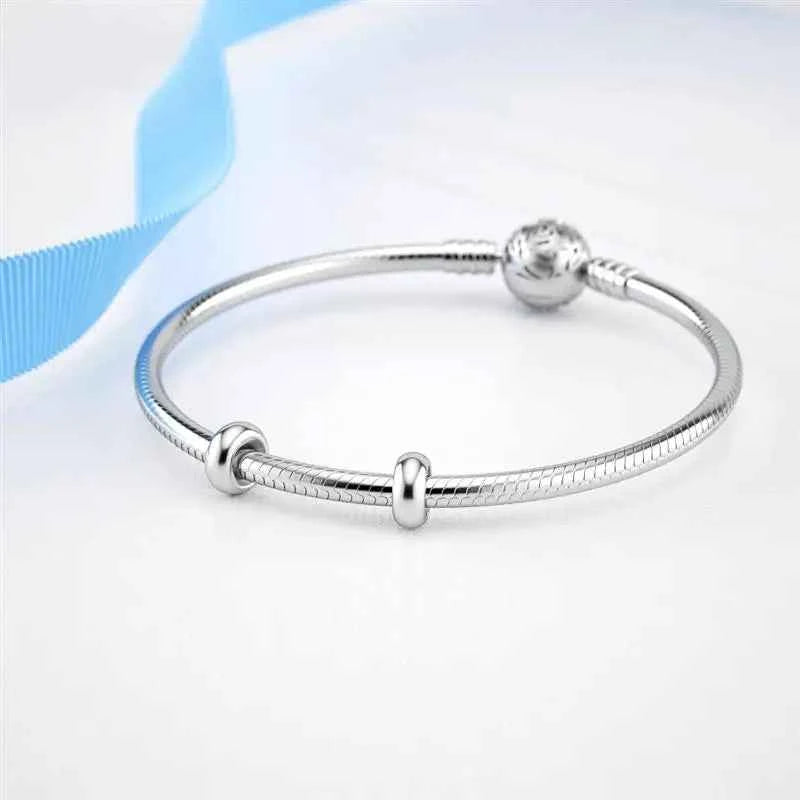 2pcs/set Round Spacer Beads Bracelet Smooth Spacer Stopper Beads Fit Bracelet Bangle DIY Jewelry Making Charms