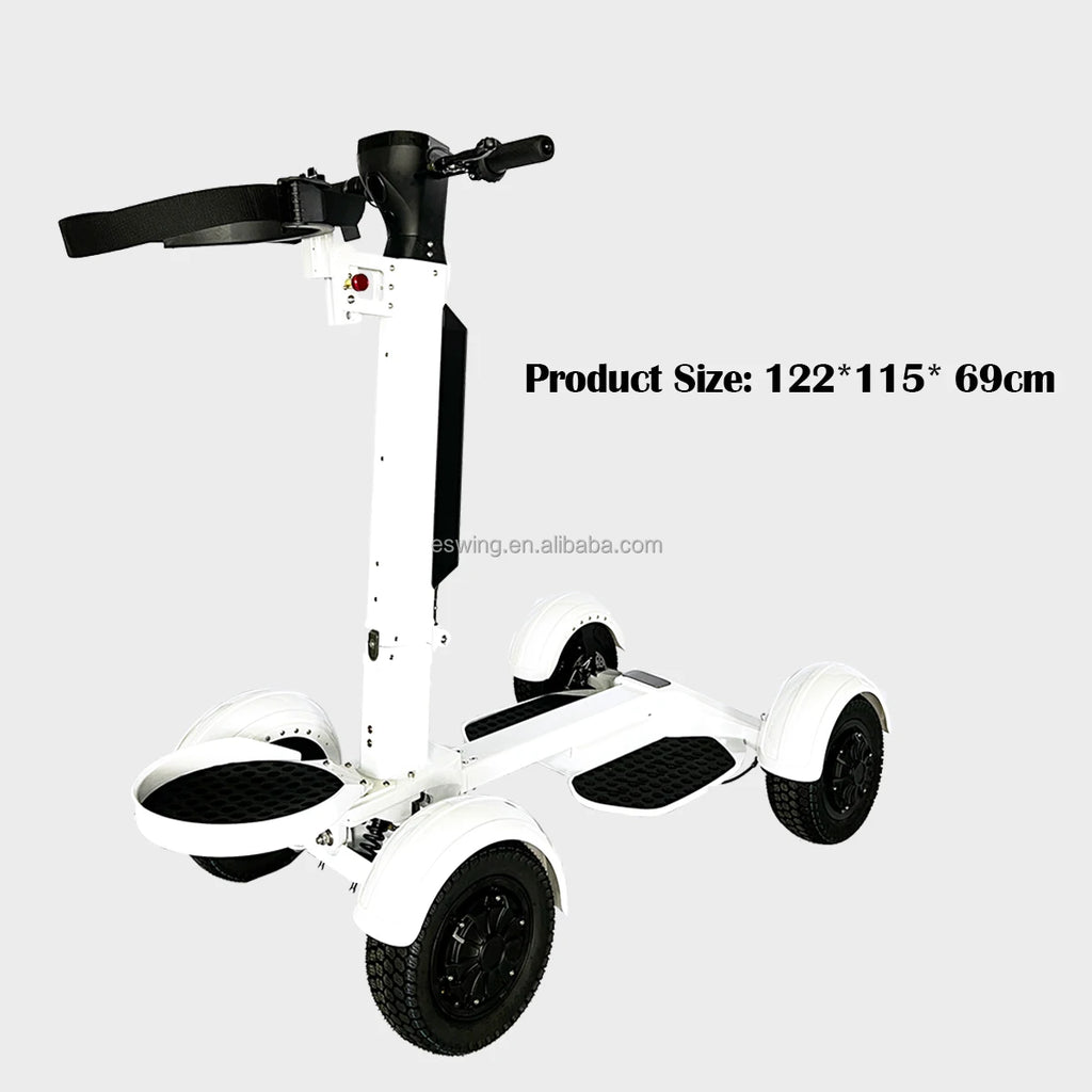 ESWING US Warehouse Golf Cart 2000W High-Power Folding Golf Scooter 18-Hole Golf Caddy Cart with Seat and Umbrella