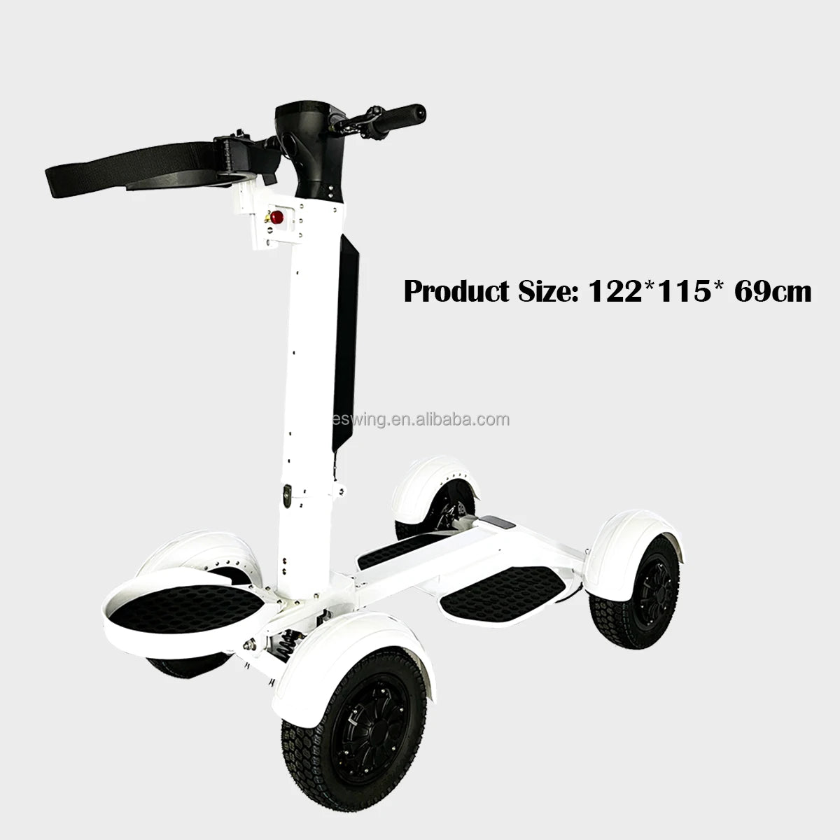ESWING US Warehouse Golf Cart 2000W High-Power Folding Golf Scooter 18-Hole Golf Caddy Cart with Seat and Umbrella