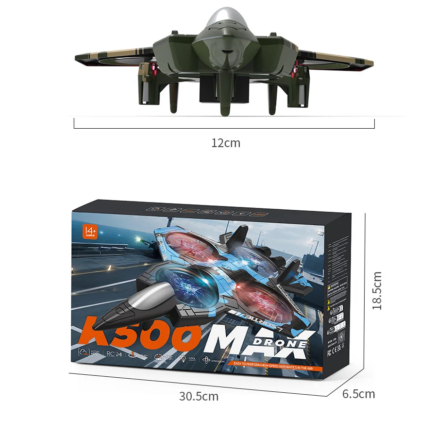 K500 Max Drones Four Channel Suspended Quadcopter Unmanned Aerial Vehicle Fixed Altitude Rolling Stunt Foldable Beginner