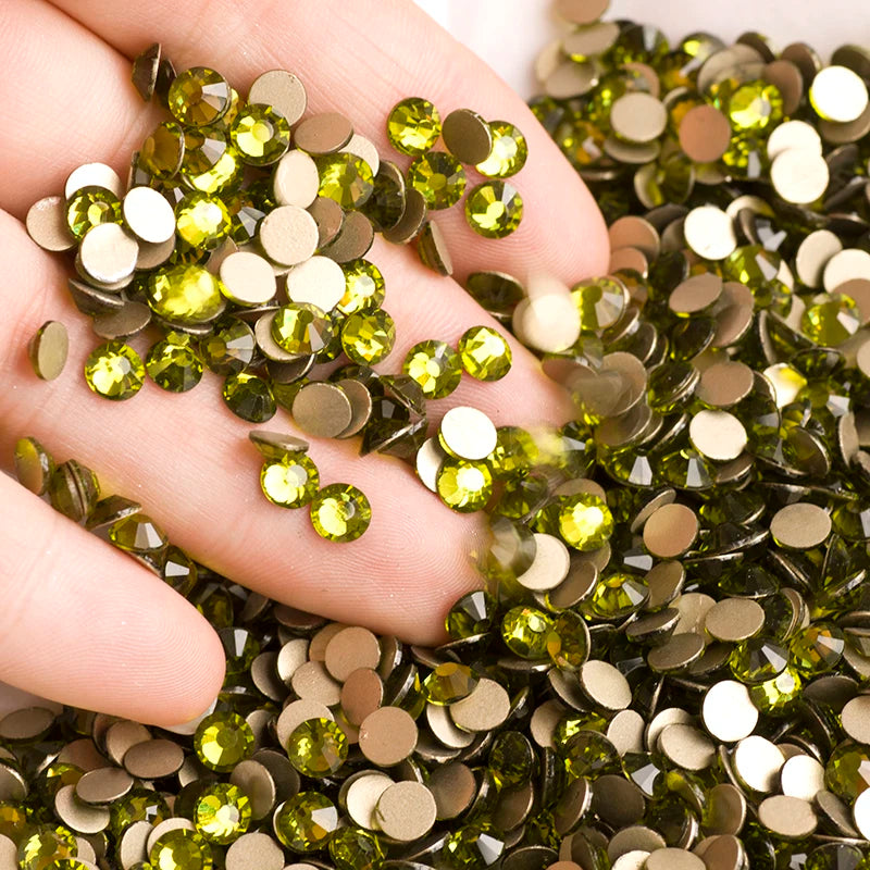 YANRUO 2058NOHF Flatback All Sizes Crystal Rhinestones Stones Nail Clothes for Needlework DIY Crafts Decor Gems