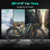 US in Stock Free Shipping Electric Mountain Snow Bike 48v 3000w 55kmh/34mph 60km Range All Terrain Fat Tire E-Bike