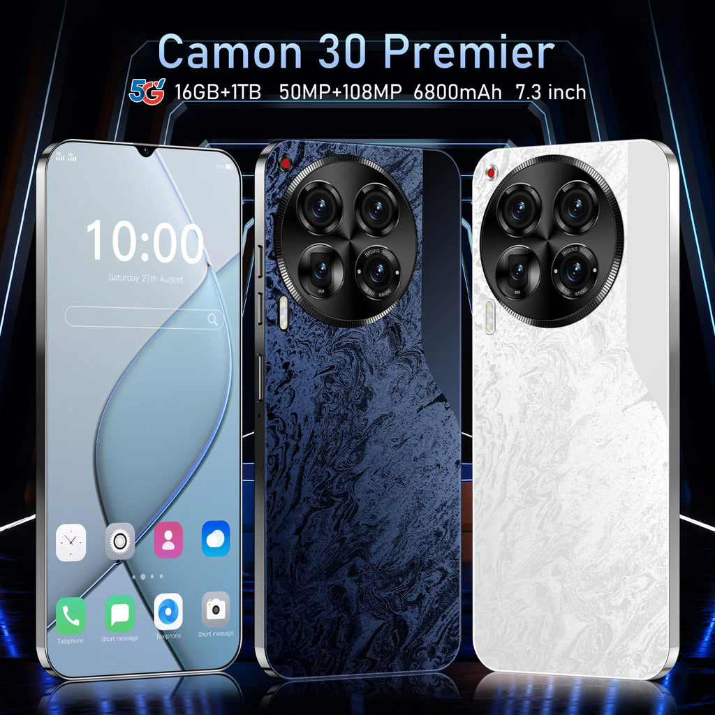Camon 30 Pro 5G Phone 16GB RAM + 1TB Storage 6.8inch High Def 6800mAh Battery
