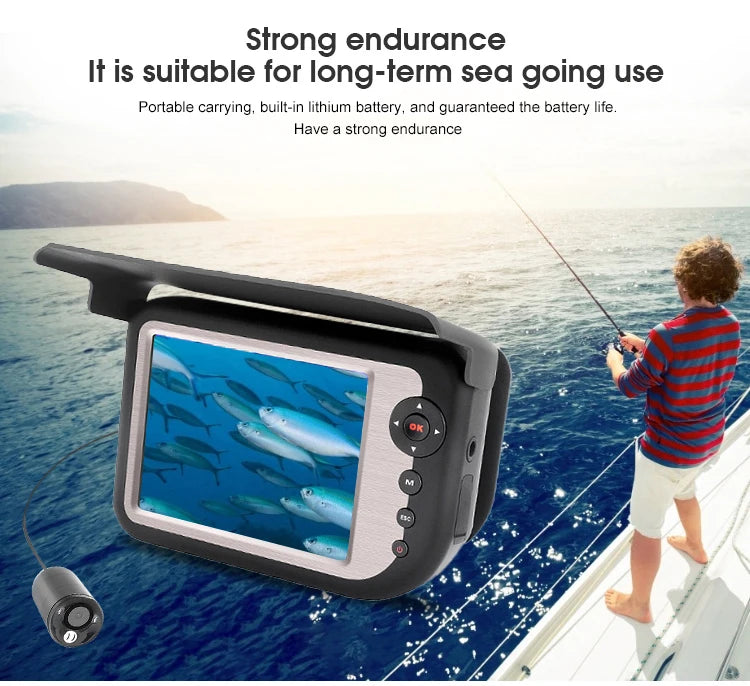 HR-5025D Custom Printed Portable High Quality Durable 25M 5Inch Sea Winter Ice Fishing Underwater Camera Video Recording Fish