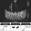 Modern Chandeliers for Dining Room Black Round Tree Branch Crystal Chandelier Adjustable Antique Vintage for Living Room Light