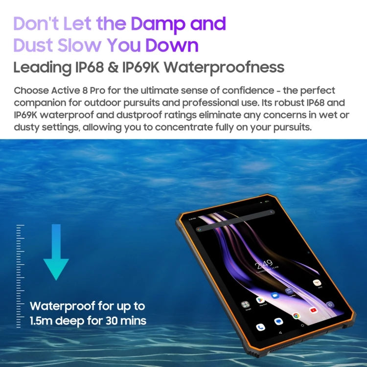 Original Blackview Active 8 Pro 8GB 256GB 22000mAh 10.36 Inch Android 13 MT6789 4G Rugged Tablet
