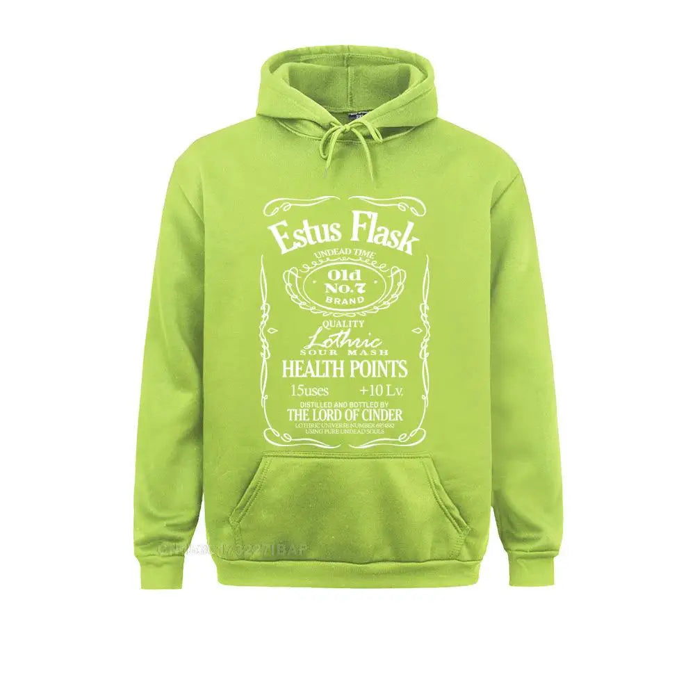 Men's Dark Souls Estus Flask Harajuku Hoodies Game Knight Weapons Drink Sportswear Men Christmas Streetwear Jacket Sweater